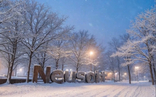 假如东软下雪？会是怎么样的美景呢？